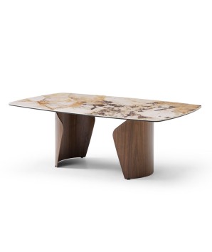 Table basse noyer céramique patagonia Mid-Century CLEA