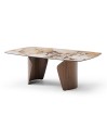 Table basse noyer céramique patagonia Mid-Century CLEA Table basse noyer céramique patagonia Mid-Century CLEA