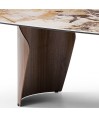 Table basse noyer céramique patagonia Mid-Century CLEA Table basse noyer céramique patagonia Mid-Century CLEA