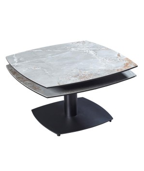 Table basse TONGA Onyx 2 plateaux pivotants