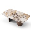 Table basse noyer céramique patagonia Mid-Century CLEA Table basse noyer céramique patagonia Mid-Century CLEA