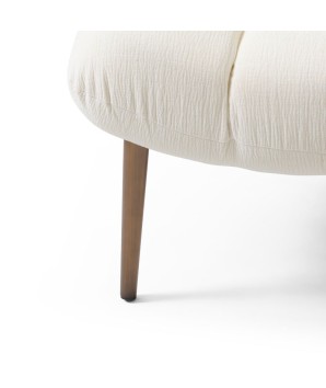 fauteuil nuage CHESTER Tissu Blanc Design Moderne Cocooning