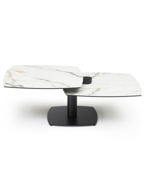 Table basse TONGA Golden Stone 2 plateaux pivotants