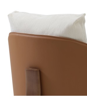 Fauteuil Design Italien Tissu Blanc COCOON confort absolu