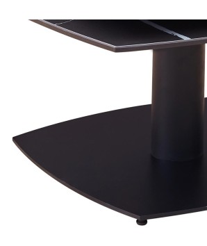 Table basse TONGA plateau pivotant céramique graph modulaire détail pied métal