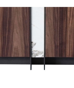 buffet haut de gamme EVA bois plateau céramique détail pied