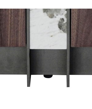 meuble tv design EVA bois céramique pandora détail pied