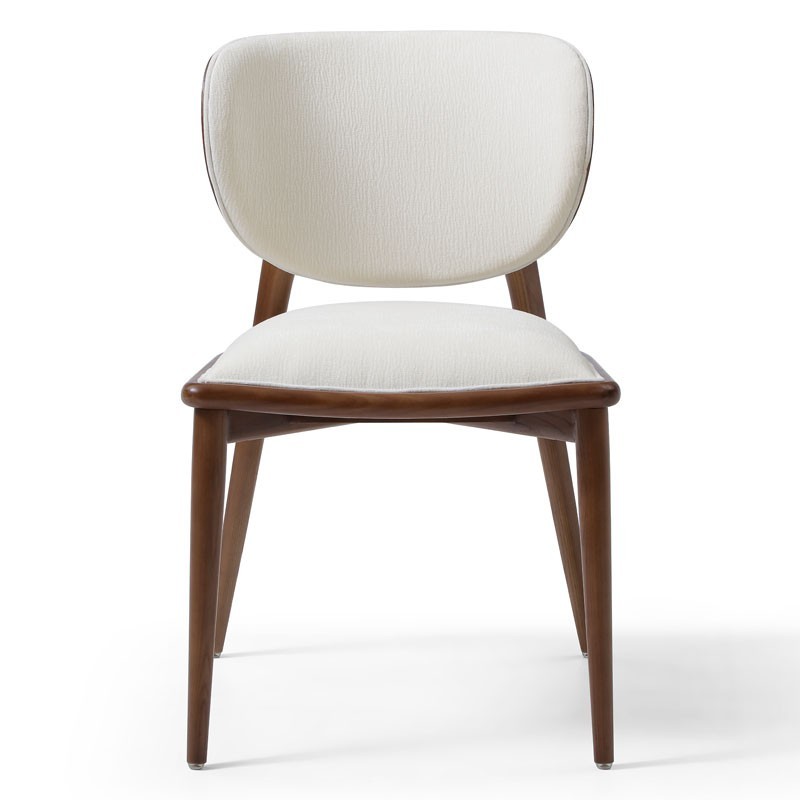 Chaise scandinave 50’S LAURA tissu blanc (lot de 2) Chaise scandinave 50’S LAURA tissu blanc (lot de 2)