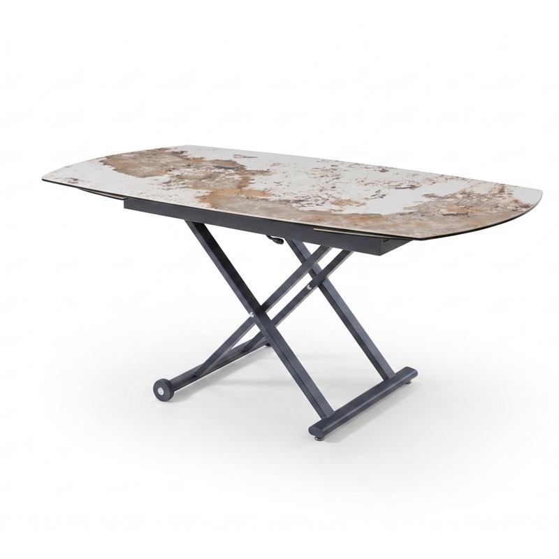 Table relevable Design Modulable POP-UP céramique  Pandora