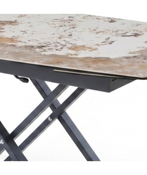 table basse relevable design POP UP céramique pandora détail mécanisme