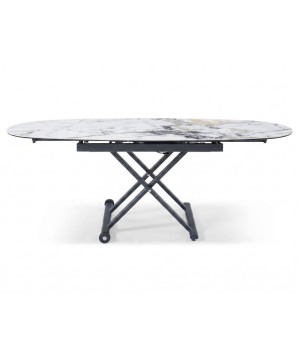 table basse relevable céramique cold jade POP UP ouverte