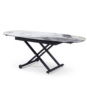 table basse relevable céramique cold jade POP UP ouverte