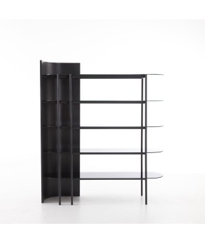 Bibliothèque GALERIE - Design Atypique Bois et Verre