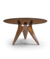 Table Repas ronde 6-8 personnes LAURA. Design Vintage Verre Fumé Table Repas ronde 6-8 personnes LAURA. Design Vintage Verre Fumé