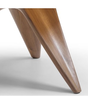 table repas mid-century LAURA zoom pied bois