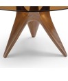 Table Repas ronde 6-8 personnes LAURA. Design Vintage Verre Fumé Table Repas ronde 6-8 personnes LAURA. Design Vintage Verre Fumé