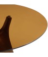 Table Repas ronde 6-8 personnes LAURA. Design Vintage Verre Fumé Table Repas ronde 6-8 personnes LAURA. Design Vintage Verre Fumé