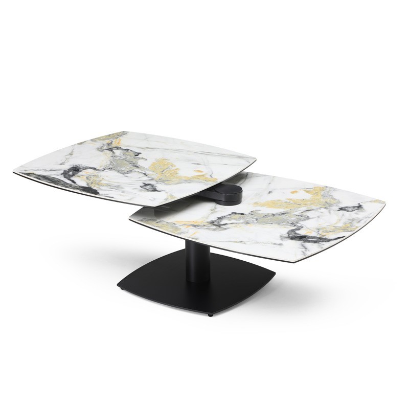 Table basse TONGA Cold Jade 2 plateaux pivotants Table basse TONGA Cold Jade 2 plateaux pivotants