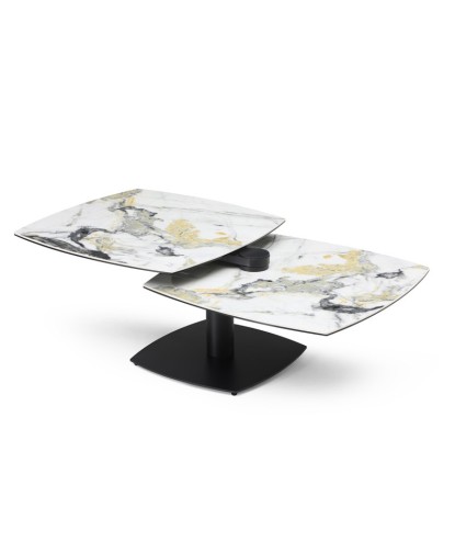 Table basse TONGA Cold Jade 2 plateaux pivotants