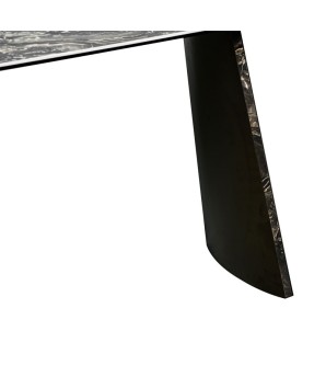 console luxe entrée TINA céramique vulcano pied bronze détail