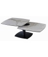 Table basse TONGA Arabescato 2 plateaux pivotants Table basse TONGA Arabescato 2 plateaux pivotants