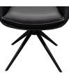 Chaise de salle à manger cuir pivotantes TINA Noir (Lot de 2) Chaise de salle à manger cuir pivotantes TINA Noir (Lot de 2)