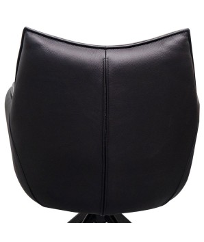 fauteuil de table pivotant TINA noir détail dos