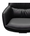 Chaise de salle à manger cuir pivotantes TINA Noir (Lot de 2) Chaise de salle à manger cuir pivotantes TINA Noir (Lot de 2)