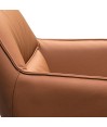 Chaise de salle à manger cuir pivotantes TINA Fauve (Lot de 2)