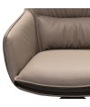 Chaises de salle à manger cuir pivotantes TINA Gris (Lot de 2) Chaises de salle à manger cuir pivotantes TINA Gris (Lot de 2)