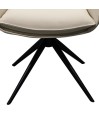 Chaises de salle à manger cuir pivotantes TINA Blanc (Lot de 2)
