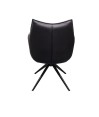Chaise de salle à manger cuir pivotantes TINA Noir (Lot de 2) Chaise de salle à manger cuir pivotantes TINA Noir (Lot de 2)