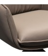 Chaises de salle à manger cuir pivotantes TINA Gris (Lot de 2) Chaises de salle à manger cuir pivotantes TINA Gris (Lot de 2)