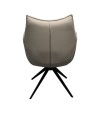 Chaises de salle à manger cuir pivotantes TINA Blanc (Lot de 2)