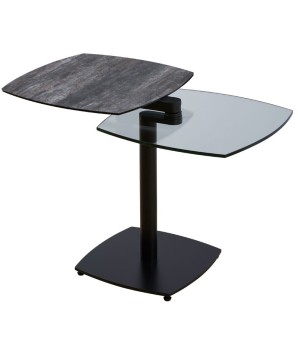 coin canapé TONGA plateau pivotant céramique shadow ouverte modulaire pied métal