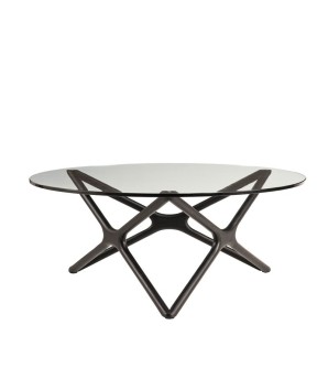 table basse verre MELODIE wengué face
