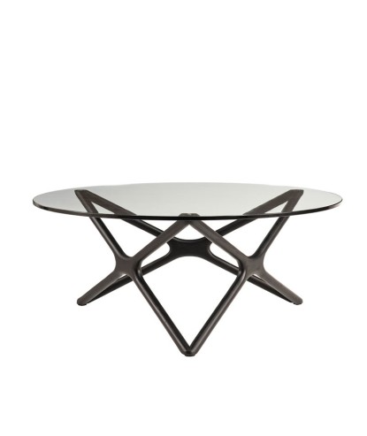 table basse verre MELODIE wengué face