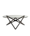 Table basse wengué verre MELODIE Mid-Century moderne Table basse wengué verre MELODIE Mid-Century moderne