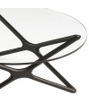 Table basse wengué verre MELODIE Mid-Century moderne Table basse wengué verre MELODIE Mid-Century moderne