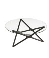 Table basse wengué verre MELODIE Mid-Century moderne Table basse wengué verre MELODIE Mid-Century moderne