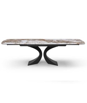 Table à manger extensible 8-12 personnes OLYMPIA Céramique Pandora
