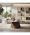 Table basse luxe DIAMANT plateaux pivotant céramique Pandora Table basse luxe DIAMANT plateaux pivotant céramique Pandora