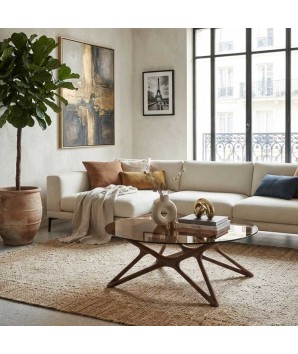 table basse sepia noyer MELODIE dans appartement