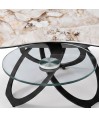 Table basse TREFLE 3 plateaux pivotants céramique Patagonia