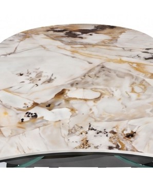 Table basse TREFLE 3 plateaux pivotants zoom céramique Patagonia