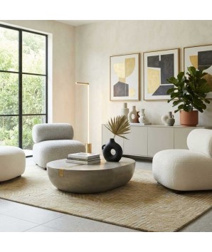 Fauteuil de salon design ALASKA gris