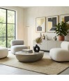 Fauteuil de salon design ALASKA Tissu Gris Fauteuil de salon design ALASKA Tissu Gris