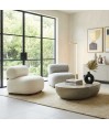 Fauteuil de salon design ALASKA Tissu Blanc Fauteuil de salon design ALASKA Tissu Blanc