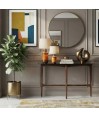 Console bois verre sepia Mid-Century Moderne SYMPHONIE Console bois verre sepia Mid-Century Moderne SYMPHONIE