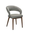 Lot de 2 chaises de repas Mid-Century moderne EVA Aragon Tissu Gris Lot de 2 chaises de repas Mid-Century moderne EVA Aragon Tissu Gris